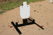 Load image into Gallery viewer, IPSC TORSO 50% – 2 CARRIAGE BOLT MOUNT – 1/4″ THICK MILD STEEL