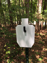 Load image into Gallery viewer, IPSC TORSO 33% – T-POST HOOK MOUNT – 3/8″ THICK AR500