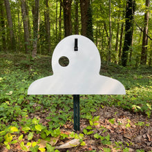 Load image into Gallery viewer, DISCONTINUED - PRONE SNIPER HEAD W/HOLE – T-POST HOOK MOUNT – 3/8″ THICK AR500
